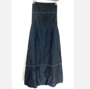 Jessica McClintock Y2K Strapless Rhinestone Maxi Gown